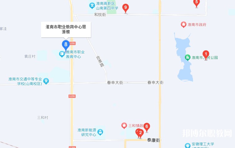 淮南經(jīng)濟(jì)技術(shù)學(xué)校地址，乘車路線