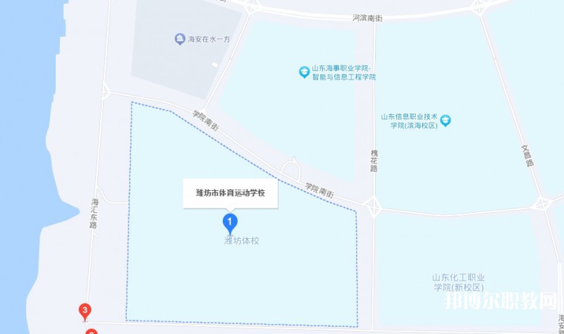 濰坊市體育運動學校地址，乘車路線