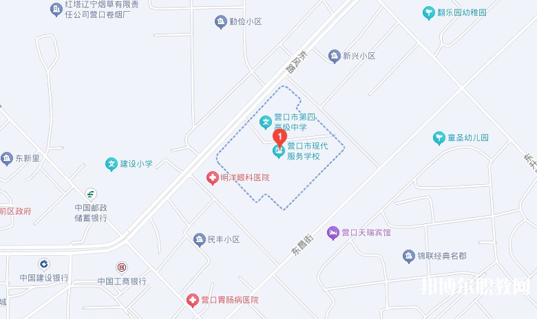 營(yíng)口市現(xiàn)代服務(wù)學(xué)校地址，乘車(chē)路線